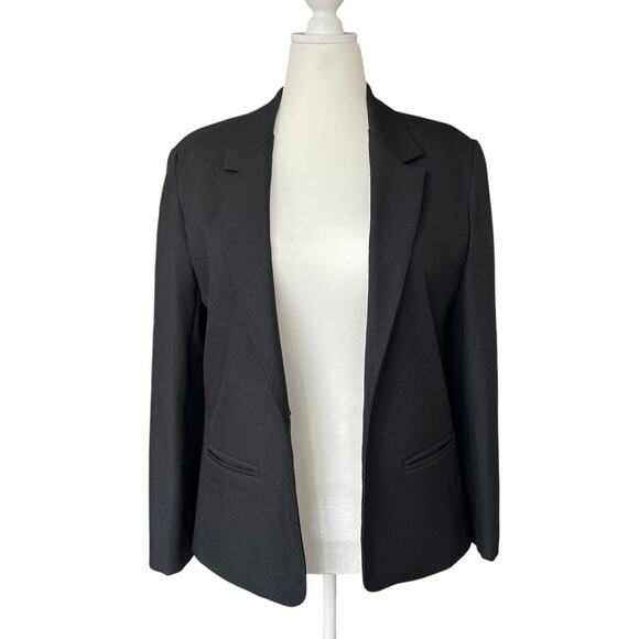 Vintage Cambridge Structured Black Single Button Blazer Women's Size 14 Career - Picture 3 of 10
